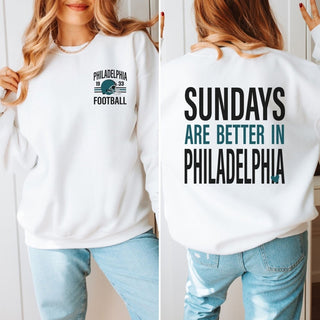 Sundays Are Better In Philadelphia Graphic Sweatshirt - Limeberry Designs