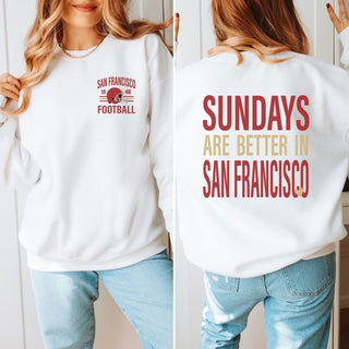Sundays Are Better In San Francisco Graphic Sweatshirt - Limeberry Designs