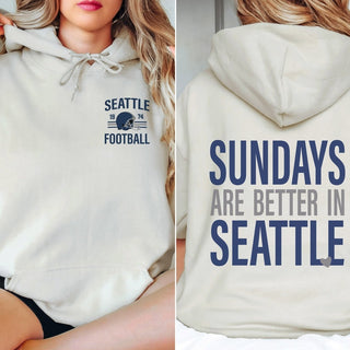 Sundays Are Better In Seattle Graphic Sweatshirt + Hoodie - Limeberry Designs