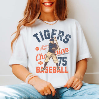 Tigers Vintage Baseball Team Graphic Tee - Limeberry Designs