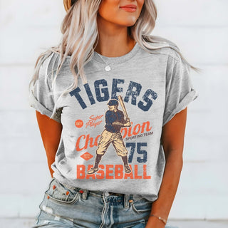 Tigers Vintage Baseball Team Graphic Tee - Limeberry Designs