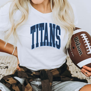 Titans Collegiate Letter Bella Graphic Tee - Limeberry Designs