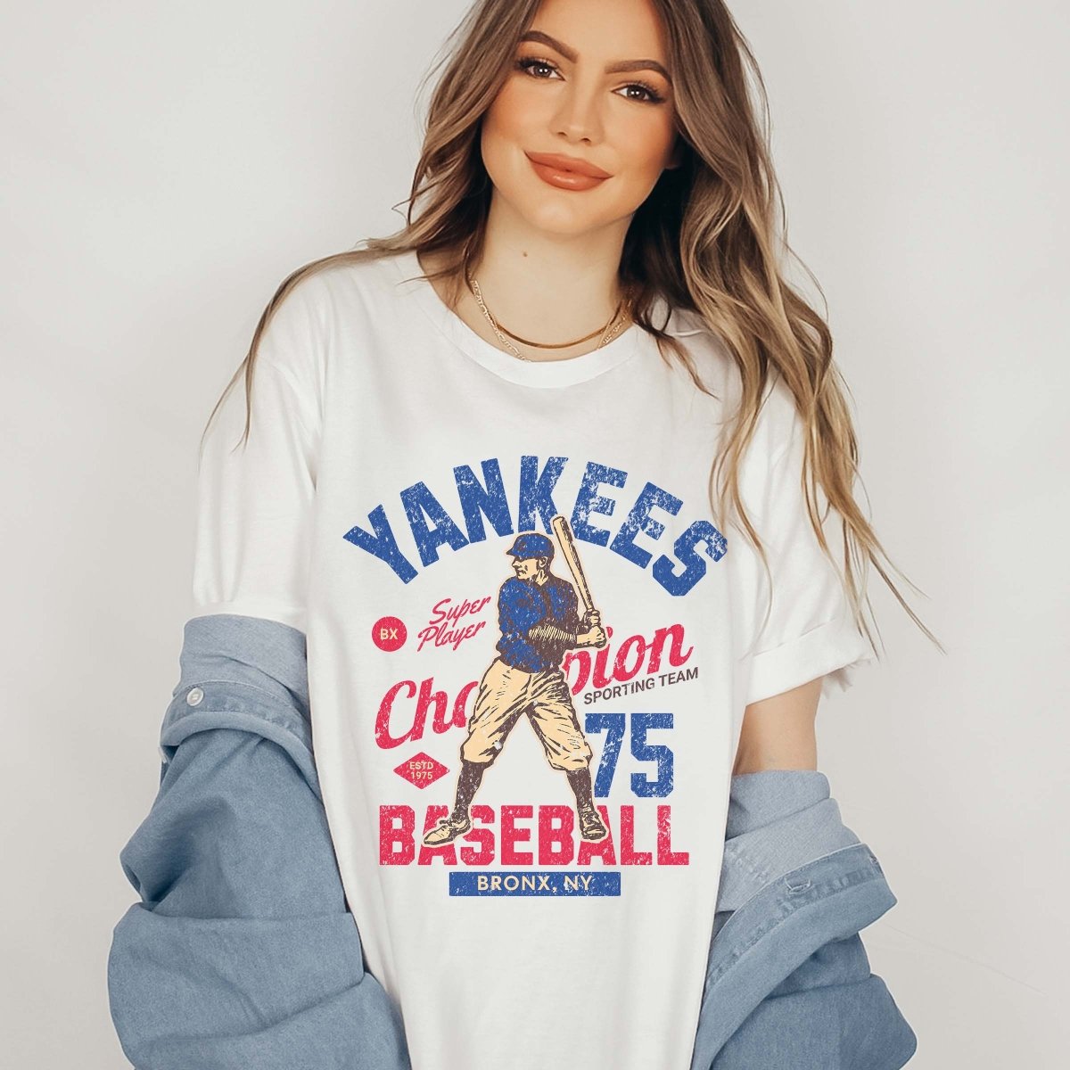 Yankees Vintage Baseball Team Tee - Limeberry Designs
