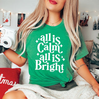 All is Calm All is Bright Bella Graphic Tee - Limeberry Designs