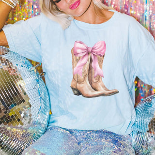 Boots and Bows Comfort Color Tee - Limeberry Designs