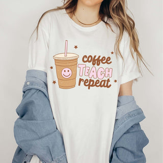 Coffee Teach Repeat Tee - Limeberry Designs