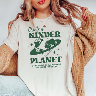 Create a Kinder Planet Comfort Color Tee - Limeberry Designs