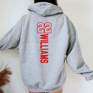 Custom team front and back personalized hooded Sweatshirts - Limeberry Designs