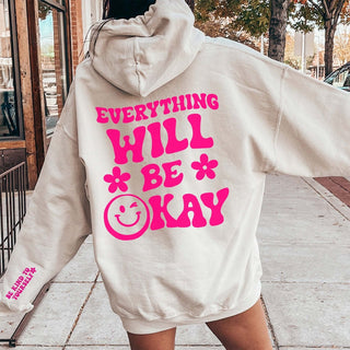 Everything Will Be Okay Hoodie With Sleeve Design - Limeberry Designs
