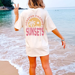 Forever Chasing Sunsets * Back Graphic * Comfort Color - Limeberry Designs