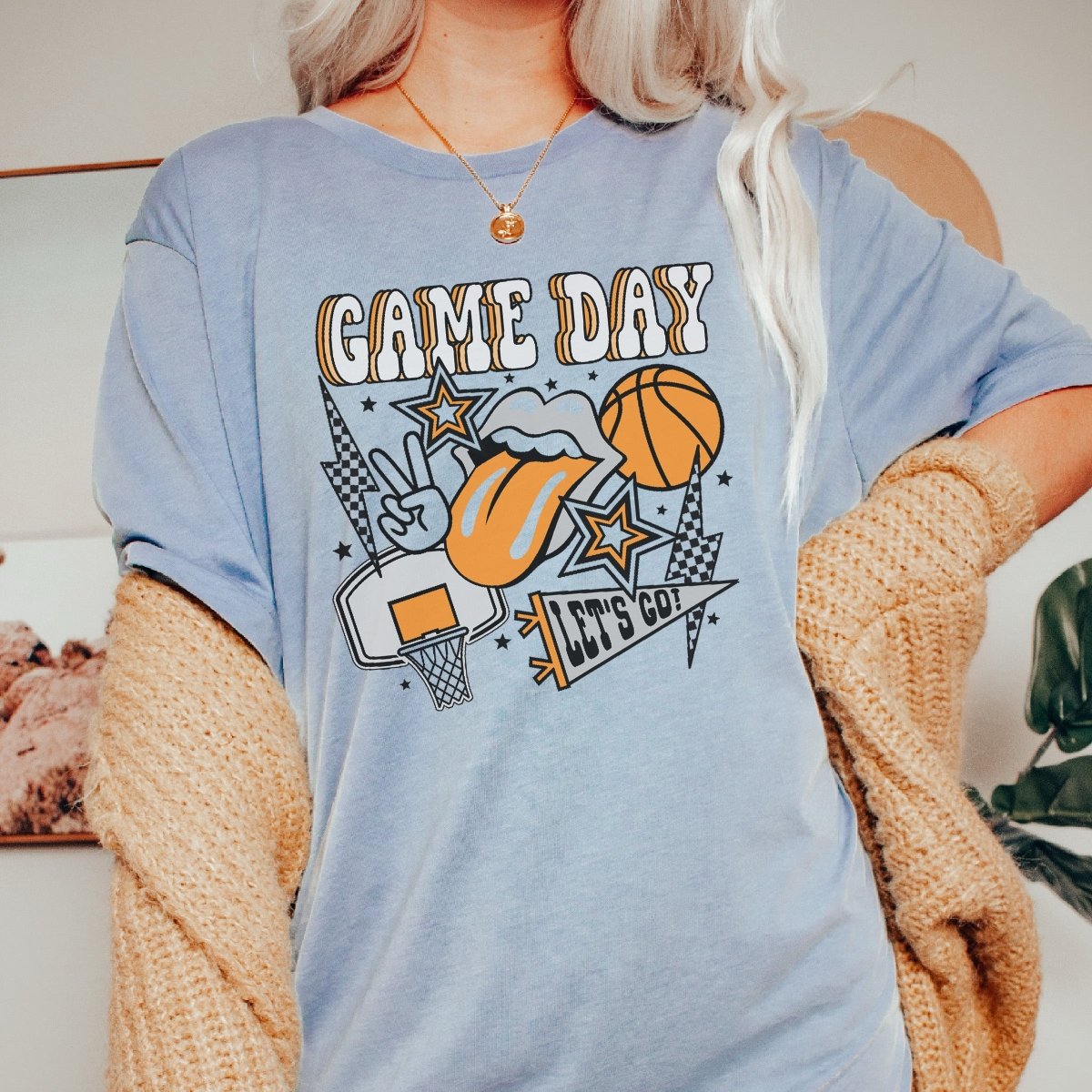 Game Day Basketball Collage Tee - Limeberry Designs