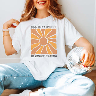 God is Faithful Comfort Color Tee - Limeberry Designs