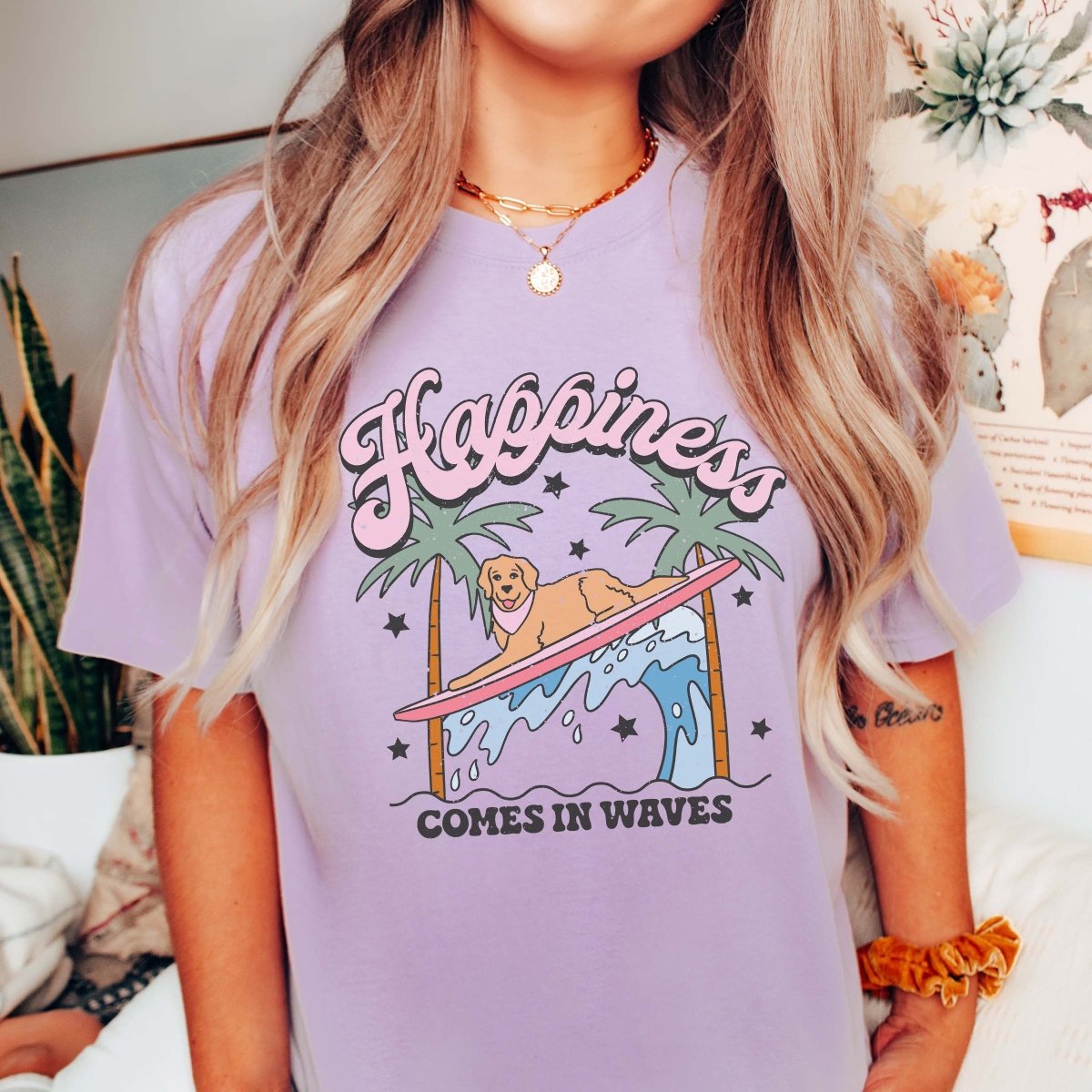 Happiness Comes in Waves Comfort Color - Limeberry Designs