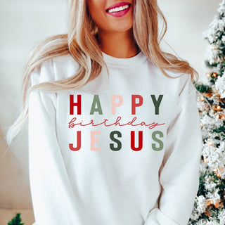 Happy Birthday Jesus Crew Sweatshirt - Limeberry Designs