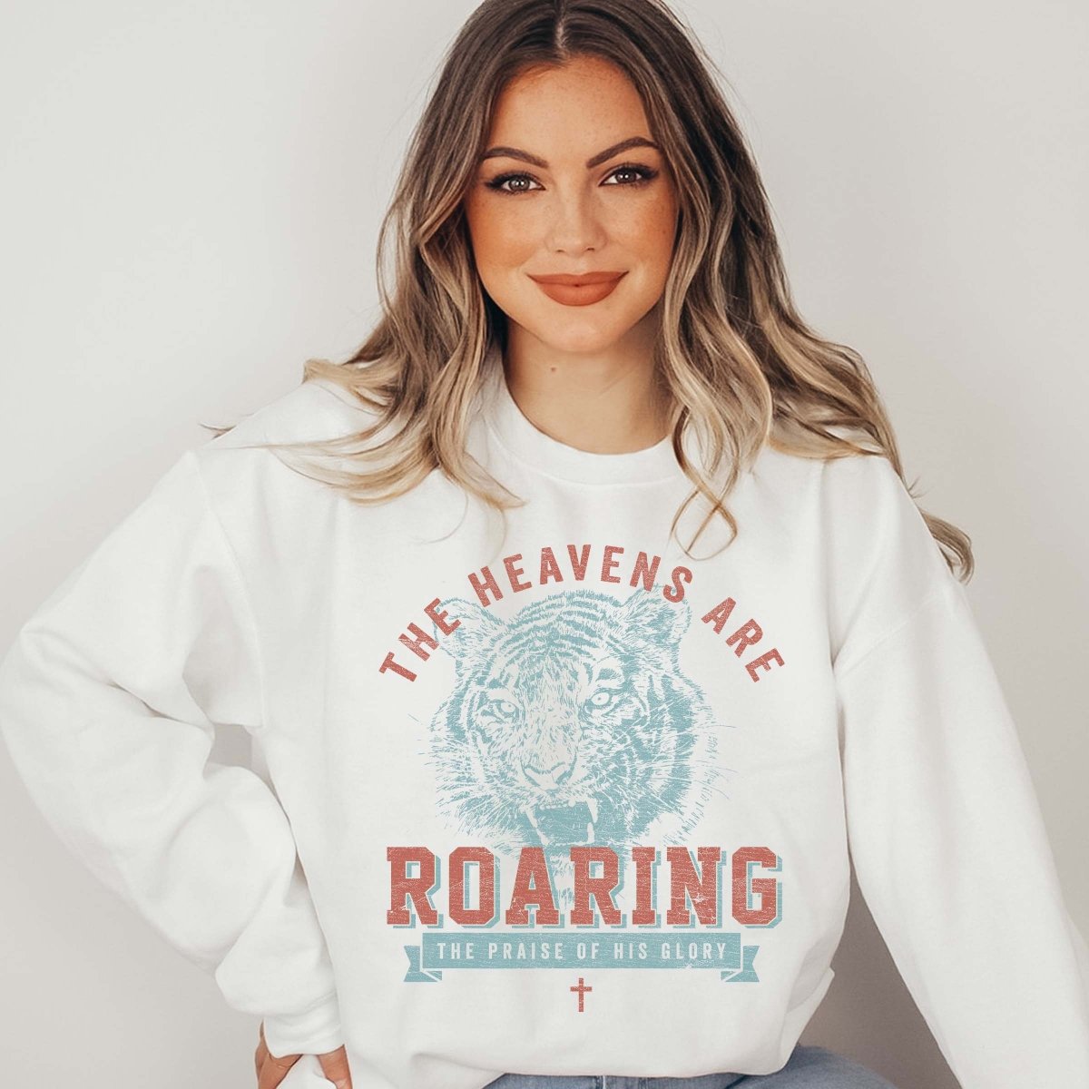 Heavens are Roaring Crew Sweatshirt - Limeberry Designs