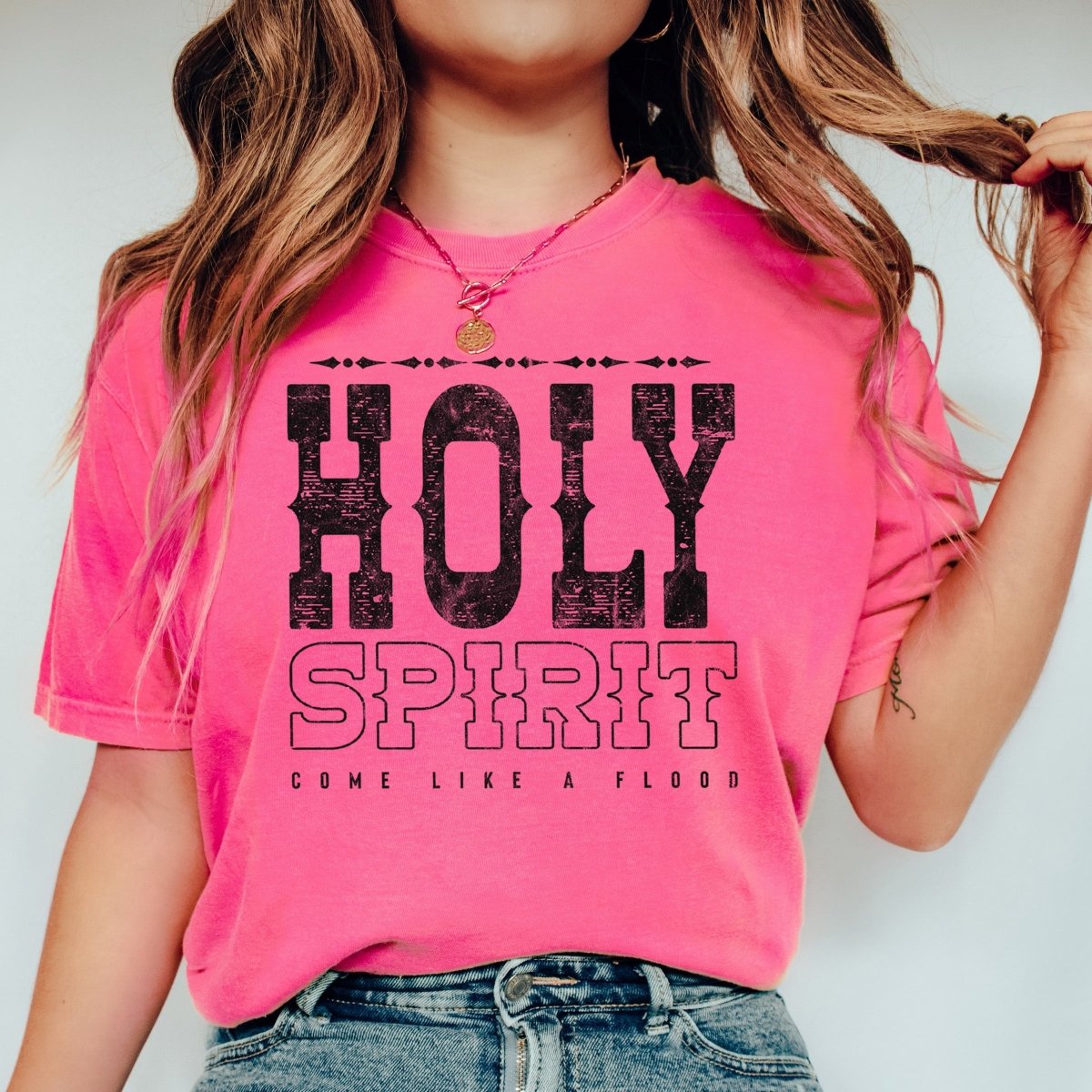 Holy Spirit Flood Comfort Colors Tee - Limeberry Designs
