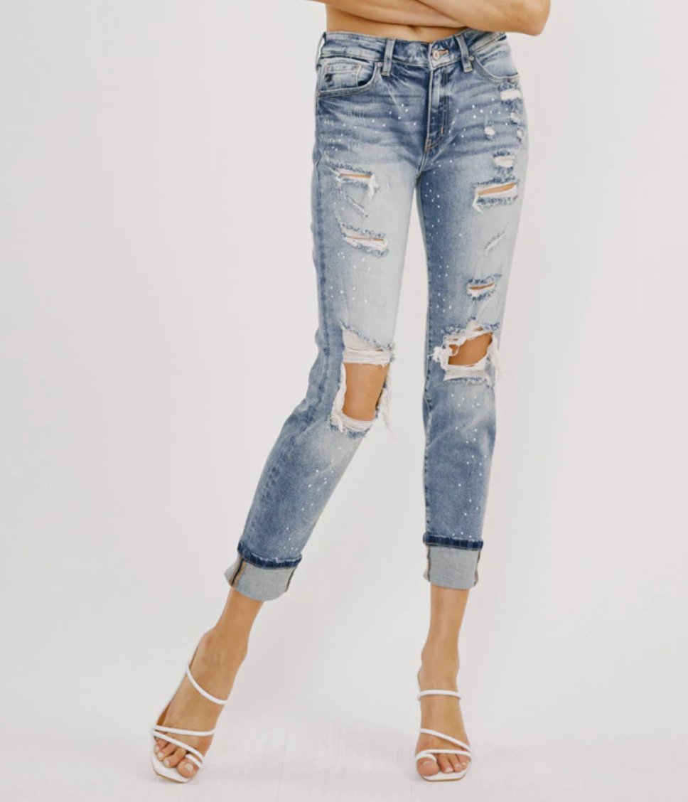 KanCan - Lucy High Rise Boyfriend Jeans - Limeberry Designs