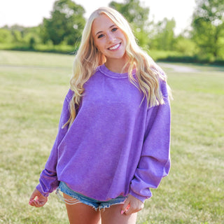 Luxury Corded Crew Sweatshirt - Limeberry Designs