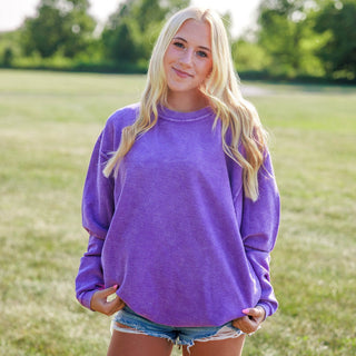 Luxury Corded Crew Sweatshirt - Limeberry Designs