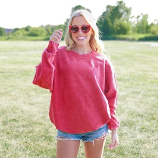 Luxury Corded Crew Sweatshirt - Limeberry Designs