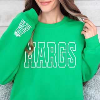 Margs Collegiate Lettering Crew Sweatshirt - Limeberry Designs