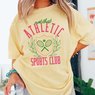 Not That Athletic Club Comfort Color Tee - Limeberry Designs