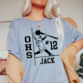 Personalized Baseball Name Number Team Tee - Limeberry Designs