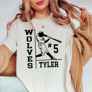 Personalized Baseball Name Number Team Tee - Limeberry Designs