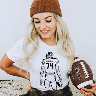 Personalized Football Player Tee - Limeberry Designs