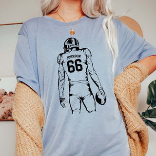 Personalized Football Player Tee - Limeberry Designs