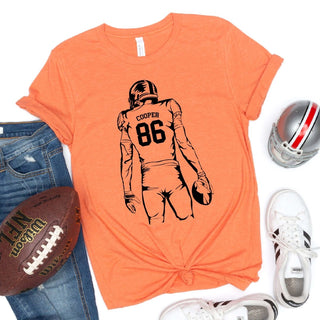 Personalized Football Player Tee - Limeberry Designs