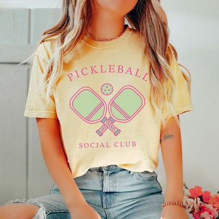 Pickleball Social Club Comfort Color Tee - Limeberry Designs