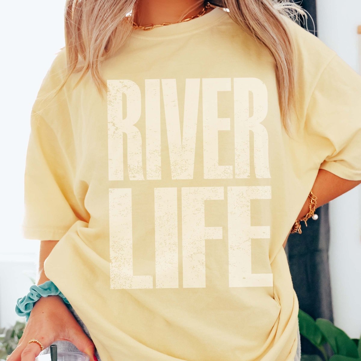 River Life Comfort Color Tee - Limeberry Designs