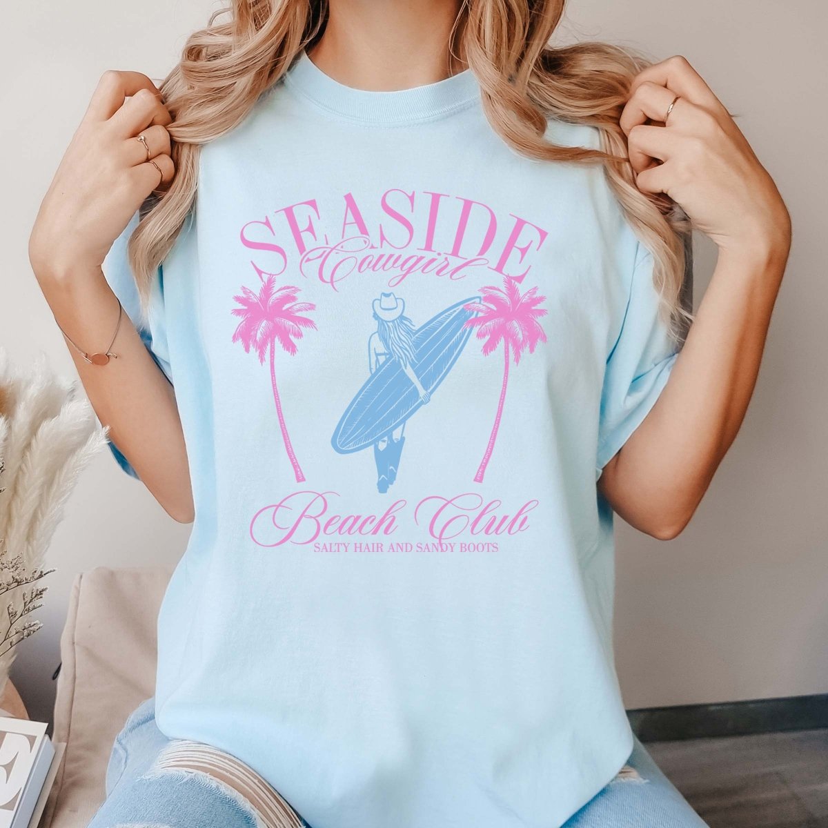 Seaside Cowgirl Comfort Color Tee - Limeberry Designs