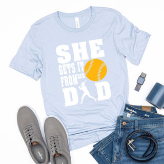 She Gets It From Her Dad Tee - Limeberry Designs