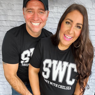 SWC- Save with Chelsea Varsity Letter Tee - Limeberry Designs