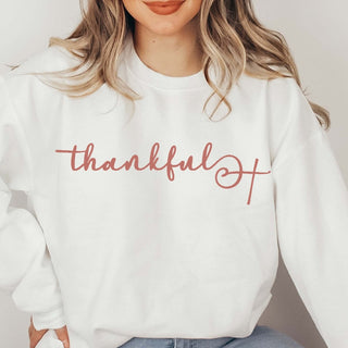 Thankful Cross Crew Sweatshirt - Limeberry Designs