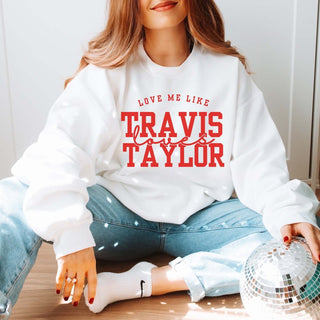 Travis Loves Taylor Crew Sweatshirt - Limeberry Designs