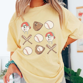 Vintage Baseball Collage Comfort Color Tee - Limeberry Designs