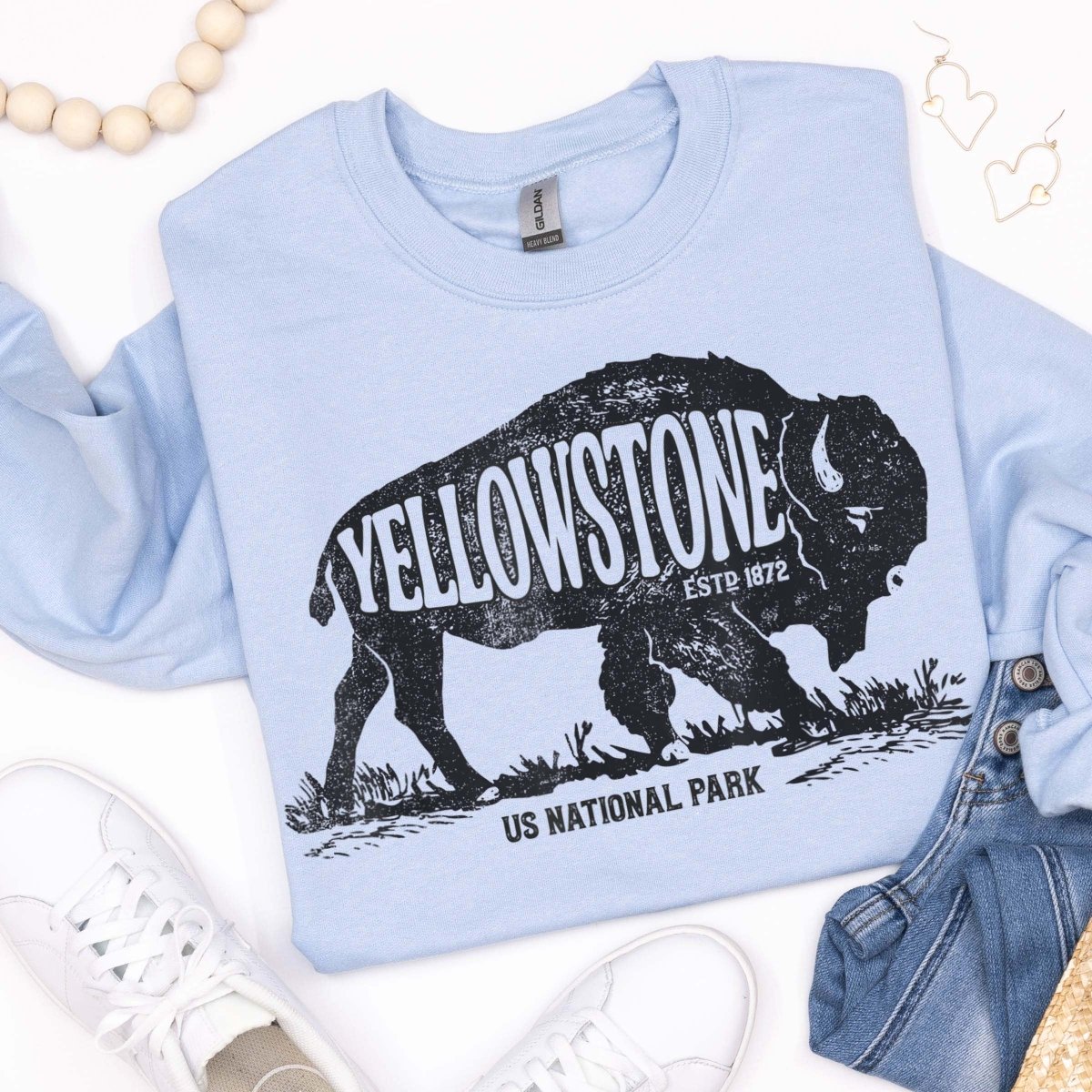 Yellowstone National Park Crew Sweatshirt - Limeberry Designs