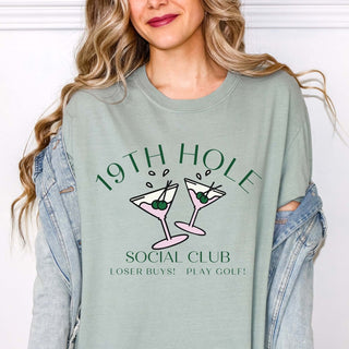 19th Hole Social Club Comfort Color Graphic Tee - Limeberry Designs