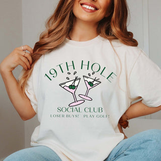 19th Hole Social Club Comfort Color Graphic Tee - Limeberry Designs