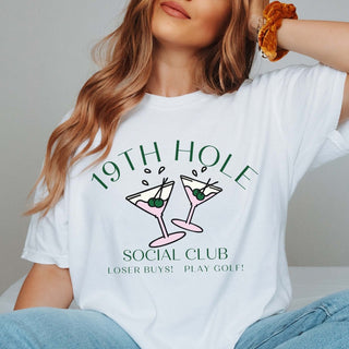 19th Hole Social Club Comfort Color Graphic Tee - Limeberry Designs
