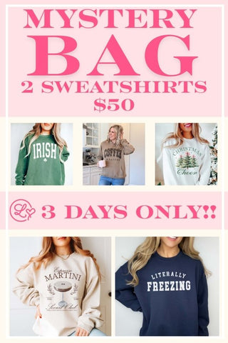 Mystery Graphic Sweatshirt Grab Bag - 2 Sweatshirts!