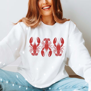 3 Lobsters Wholesale Graphic Sweatshirt - Fast Shipping - Limeberry Designs