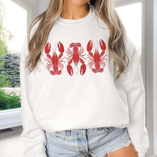 3 Lobsters Wholesale Graphic Sweatshirt - Fast Shipping - Limeberry Designs