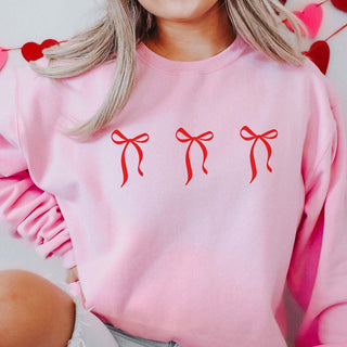 3 Red Bows Graphic Sweatshirt - Limeberry Designs