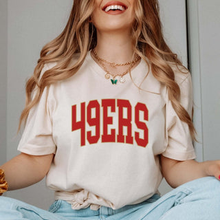 49ers Collegiate Letter Bella Graphic Tee - Limeberry Designs
