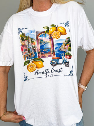 Amalfi Coast Italy Scenes Comfort Color Tee