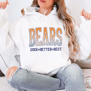 Bears Ombre Good Better Best Graphic Hoodie